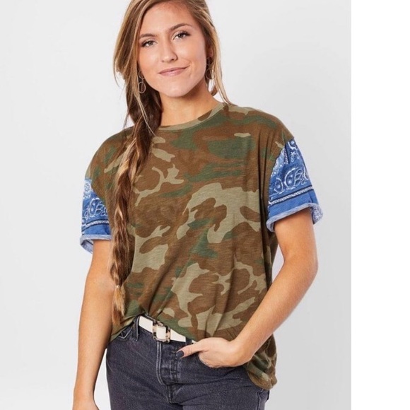We The Free Tops - Free People We The Free Army Combo Top Size S NWT
